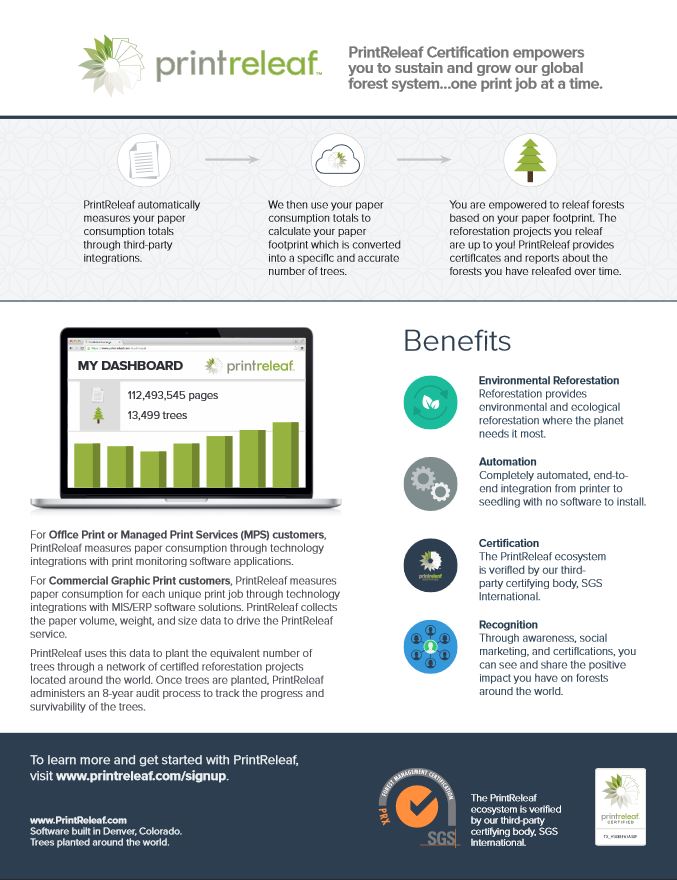 One Page Summary Flyer, PrintReleaf, Coastal Document Solutions